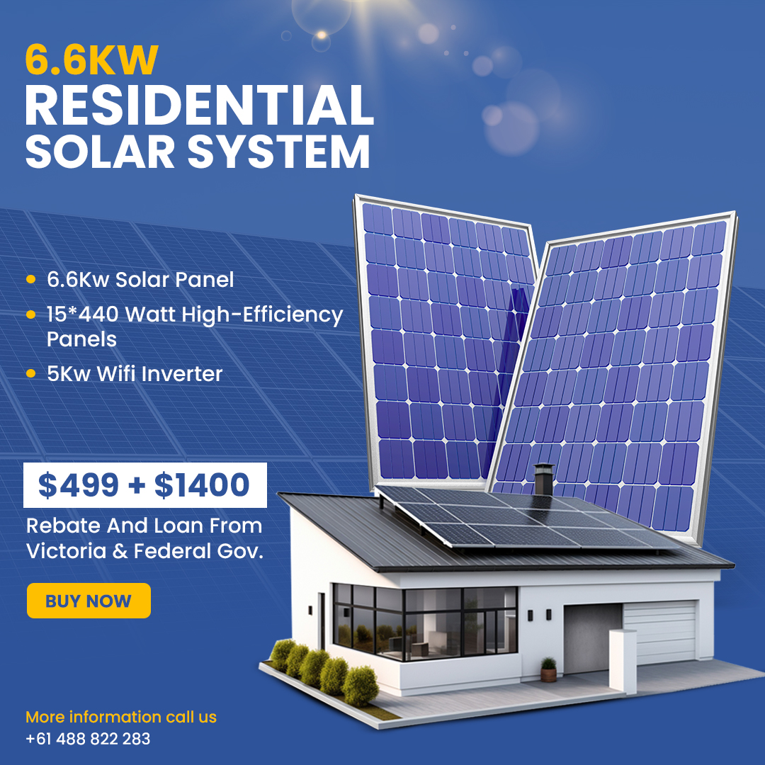 Social media ad design for a 6.6kW residential solar system promotion