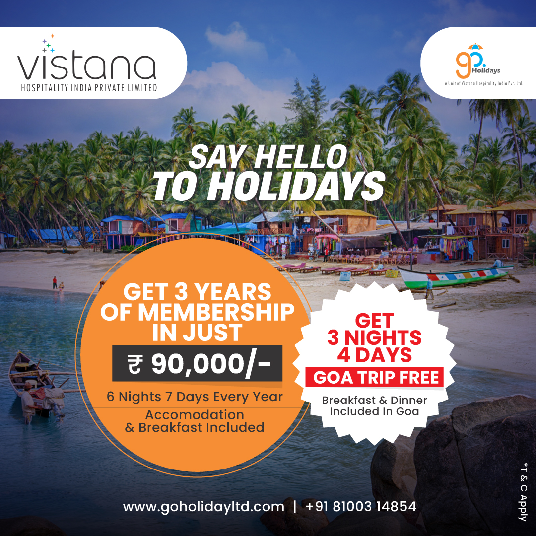 Social media ad design for a Goa holiday membership offer